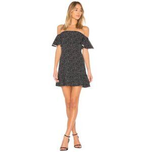 Saloni Amelia Off The Shoulders Polka Dot Dress